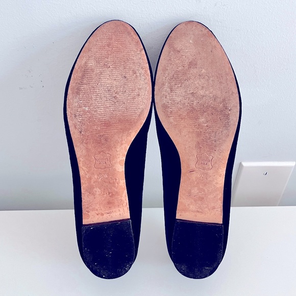 Talbots Navy Velvet Christmas Wreath Flats, Size 9 - Picture 6 of 7